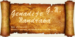 Genadije Mandrapa vizit kartica